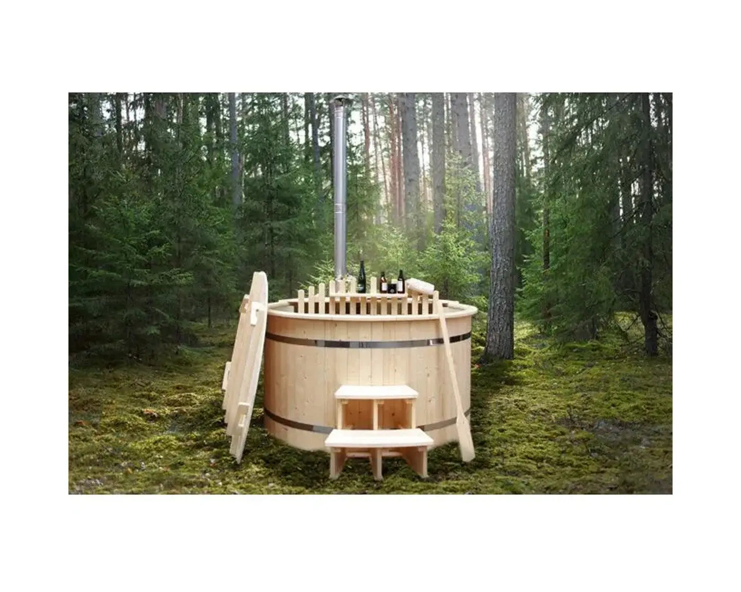 Houten Hottub Ø180 cm met Polypropyleen Binnenzijde