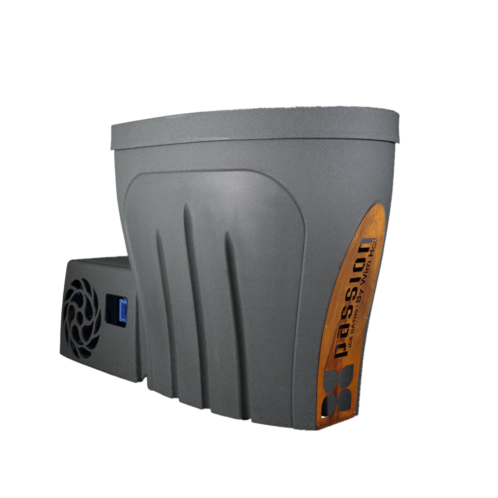 Revive Pro medium grey ice bath Moss Stone corten steel