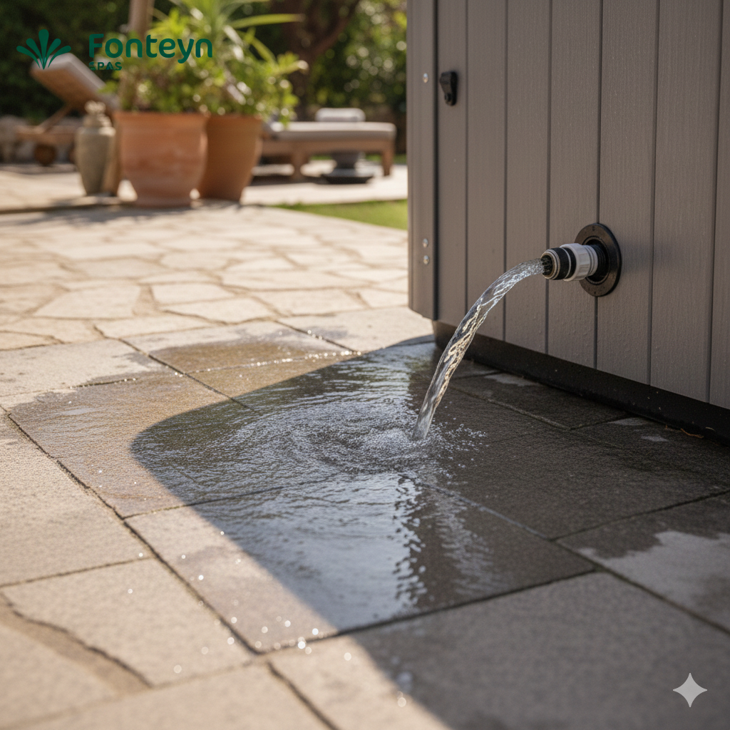 Hoe laat ik mijn Fonteyn spa leeglopen?