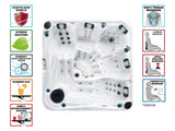 ;;Devotion luxury hot tub with 5 loungers, therapeutic jets, and advanced features from Passion Spas Signature Collection Hot Tubs