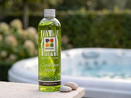 Passion Caribbean Mood – spa aroma in een gestileerde productafbeelding
