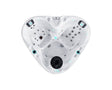 Heart-shaped 2-person hot tub with multiple massage jets, LED lighting, and white interior - Passion Spas Signature Collection Hot Tubs
