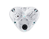 Heart-shaped 2-person hot tub with multiple massage jets, LED lighting, and white interior - Passion Spas Signature Collection Hot Tubs