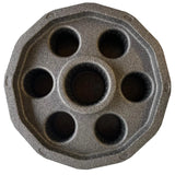 Grijs drijvend barblad met zeven uitsparingen voor glazen, ideaal bij jacuzzi buiten en swimspa accessoire.