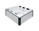 Moderne witte 6-persoons jacuzzi met geïntegreerde jets en zitplaatsen, ideaal als zwemspa of swimspa voor buitengebruik.;Passion Spas Spa Serene 6 - Home & Garden > Pool & Spa > Spas Spa;Passion Spas Spa Serene 6 - Home & Garden > Pool & Spa > Spas Spa