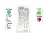 Witte moderne 2-persoons jacuzzi swimspa met massagejets en verwarmingssysteem voor jacuzzi buiten.