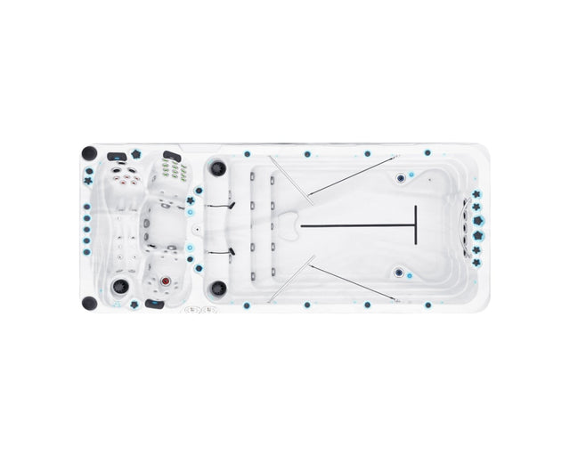 Passion Spas Zwemspa Spirit Sterling White With Grey - Home & Garden > Pool & Spa Zwemspa