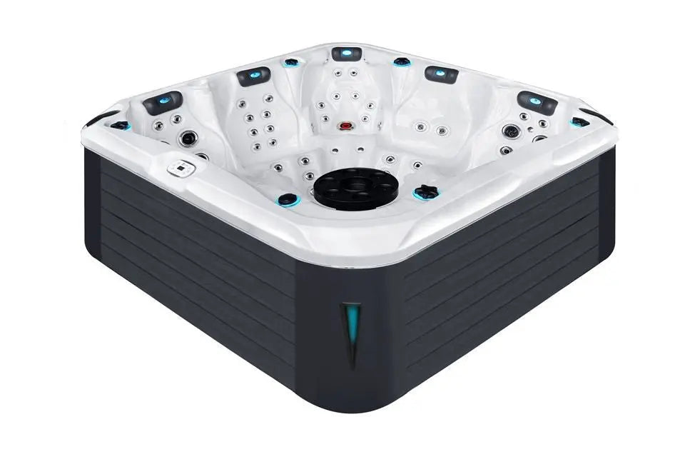 ;;Devotion luxury hot tub with 5 loungers, therapeutic jets, and advanced features from Passion Spas Signature Collection Hot Tubs