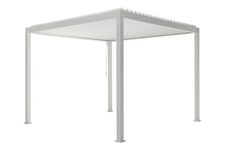 Lamellen Overkapping Milano Wit bij Fonteyn Spas