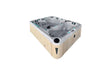 Moderne beige jacuzzi buiten met meerdere zitplaatsen en ingebouwde jets voor swimspa en jacuzzi kopen.