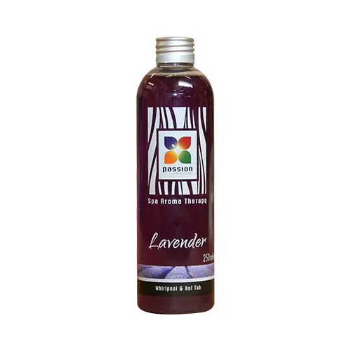Fles lavendel aroma olie voor jacuzzi, swimspa en zwembad, 250 ml, paars.